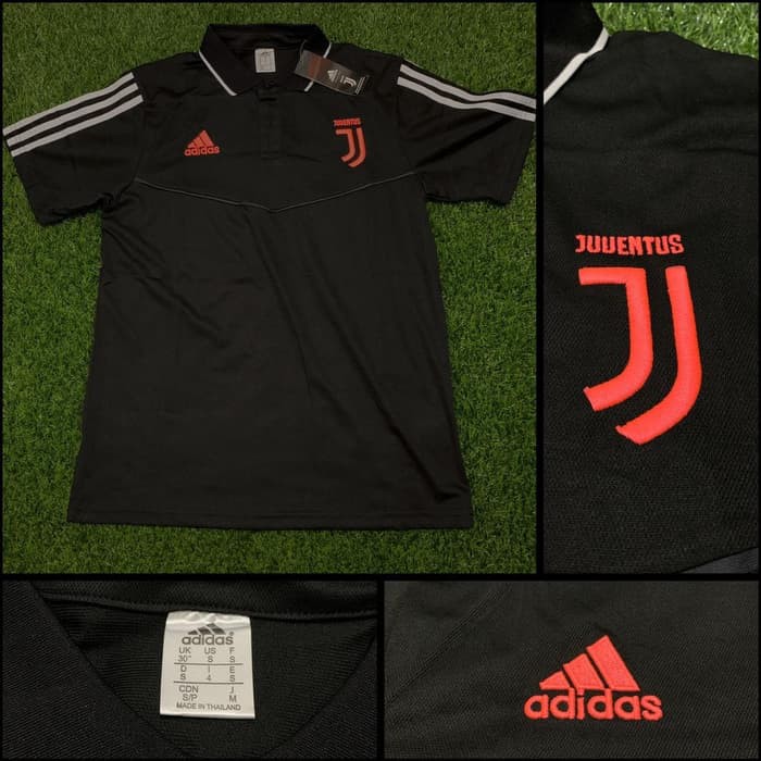 Pakaian olahraga Baju polos bola KAOS POLO SHIRT JUVENTUS HITAM 2019-2020 GRADE ORI