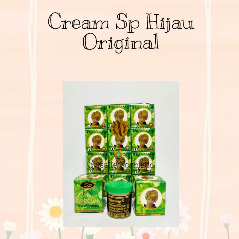 ( perlusin) Cream SP HIJAU Embos AAA ORIGINAL / SP IJO / SPECIAL UV WHITENING