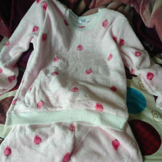 Baju Tidur Wanita Bahan Selimut Bulu Ala Justice Set 2 Pcs As-00023