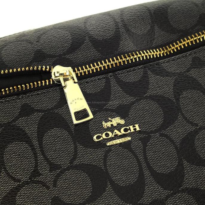 Tokokoe | Waist Bag Pria | Tas Pinggang Bahu Premium Coach 646 Black - Coach 646 Black Havasumartt