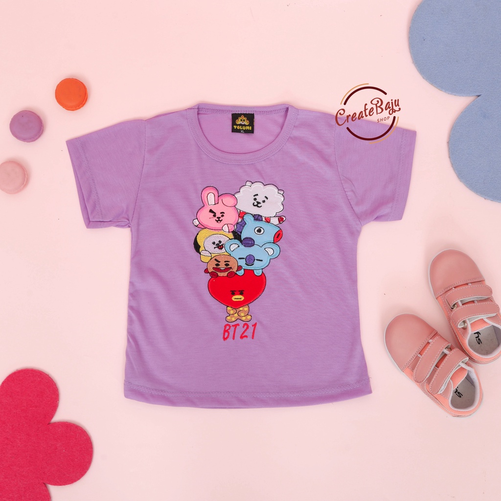 BAJU KAOS ANAK CEWEK 1-4 TAHUN BTS TERMURAH ATASAN ANAK CEWEK WARNA RANDOM