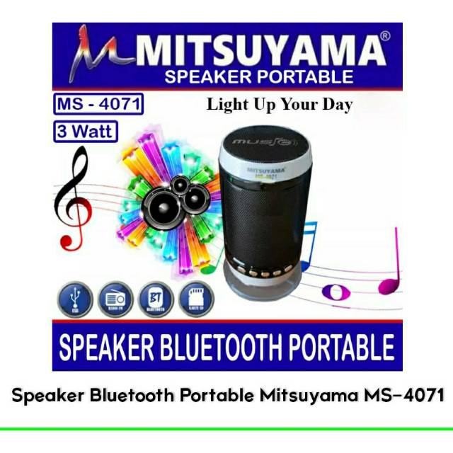 Speaker Portable  + Lampu Disco MS-4071 MITSUYAMA