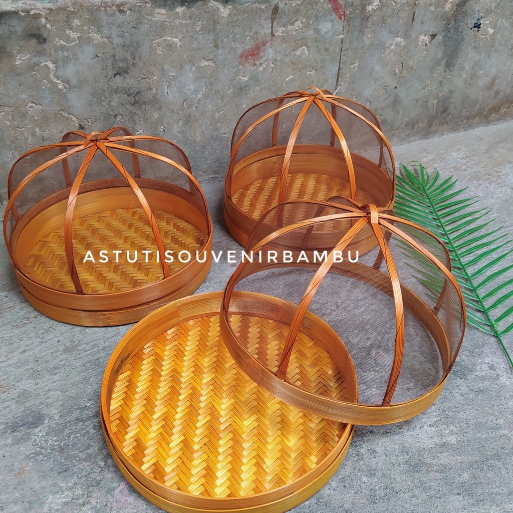 TUDUNG SAJI JINJING ANEKA UKURAN / tudung bambu / penutup nasi / packaging / hantaran / tudung nasi