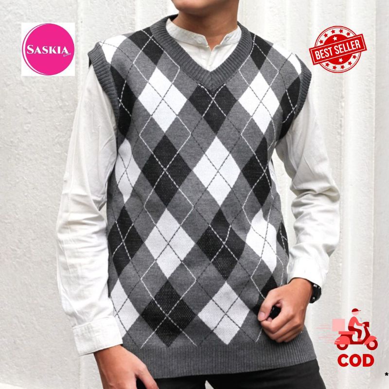 sweater vest top pria#rajut pria#pakaian pria#rompi pria#vest top pria