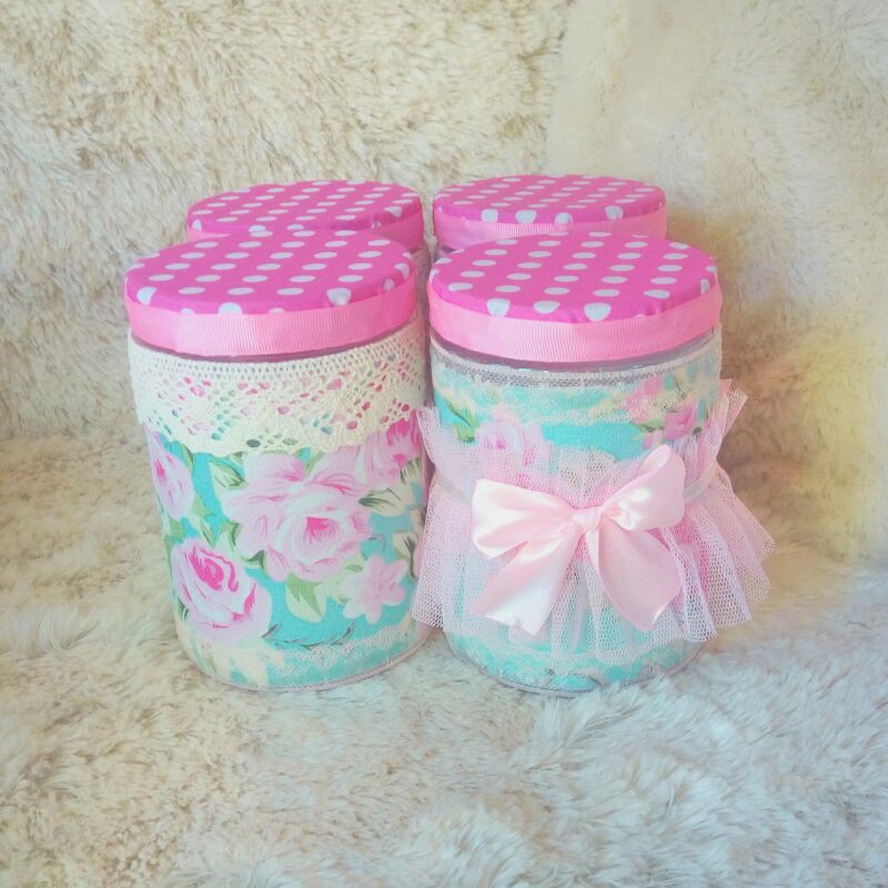 toples 800ml set lebaran isi 4toples + kotak tisu shabby