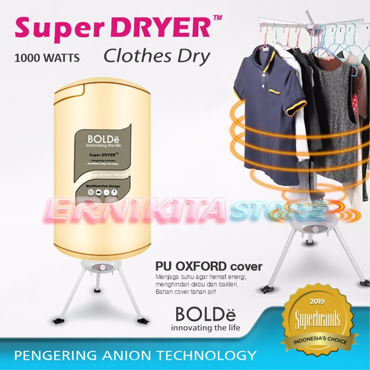 BOLDe SUPER DRYER - Jemuran Listrik Alat Pengering Baju