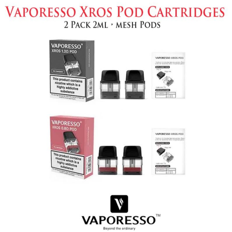 CATRIDGE VAPORESSO XROS CATRIDGE VAPE 0.8 OHM &amp; 1.2 AUTHENTIC