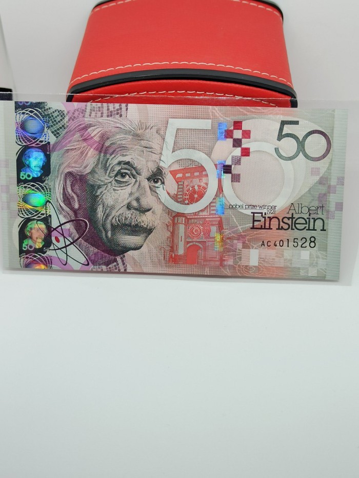 Uang Asing Testnote Albert Einstein Pecahan 50Th Commemorative Money