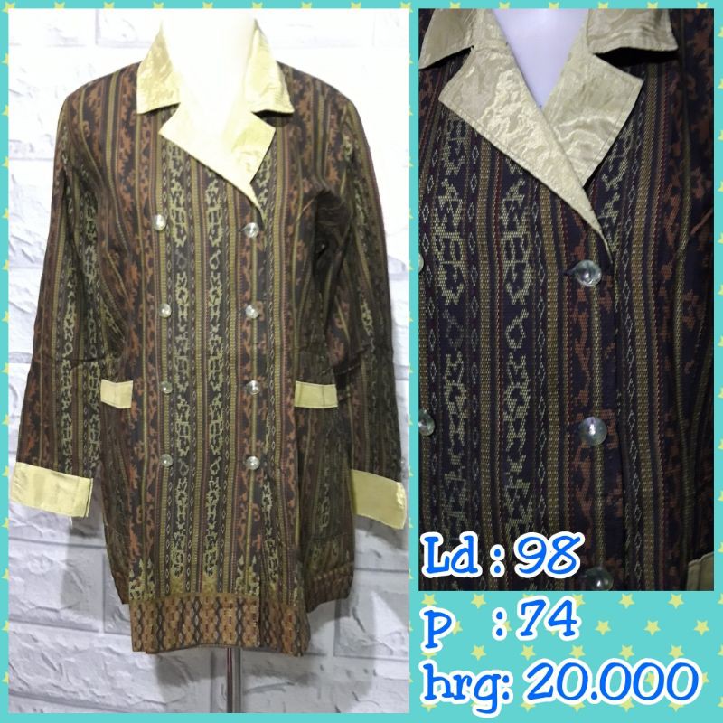 atasan batik coklat