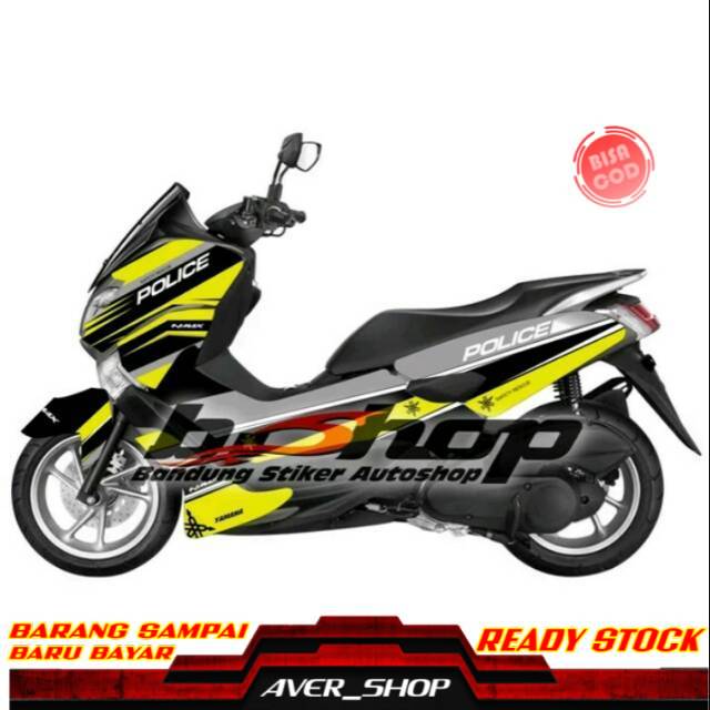 Decal Nmax 155 motif Police Striping motor nmax old full body Sticker variasi Stiker nmax old 155