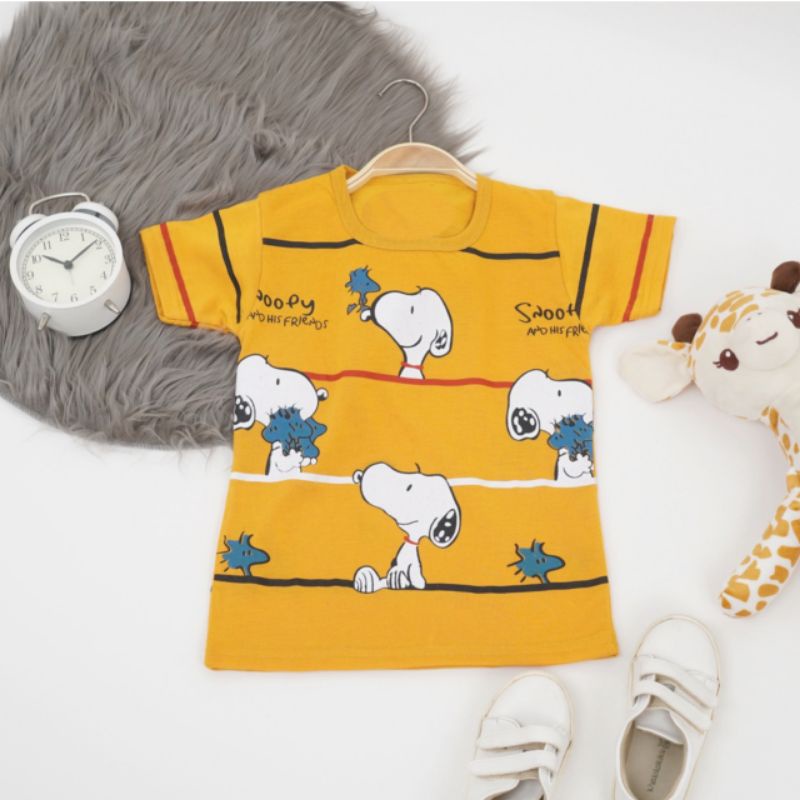 setelan anak laki laki/perempuan motif snopy lucu