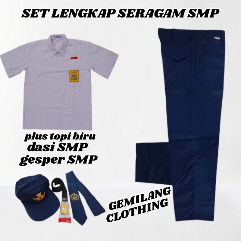 SETELAN LENGKAP SERAGAM SMP // SERAGAM ANAK LAKI-LAKI KELAS 1 SAMPAI 3 SMP // GEMILANG CLOTHING