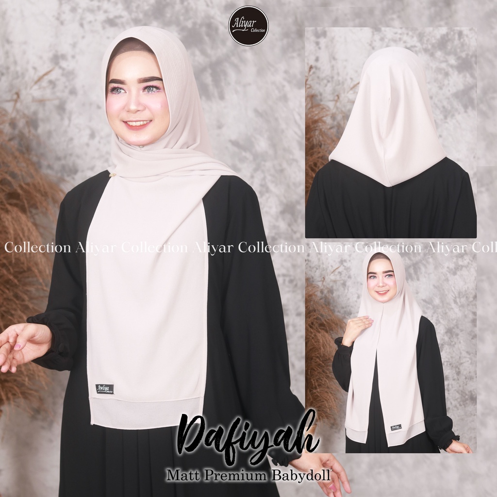DAFIYAH HIJAB ORIGINAL ALIYAR BY AWLIYA//ALIYAR BY AWLIYA TERBARU TERLARIS CERUTY BABYDOLL//KHIMAR D