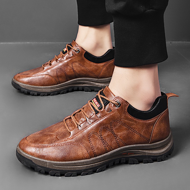 Highland Sepatu Pria Formal Kasual Pria Kerja Kuliah Sepatu Kulit Sintetis IMPORT MC405