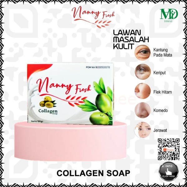 ✨COD✨NANNY FRES sabun nanny fres sabun kedas beauty sabun obat jerawat collagen pemutih kulit wajah