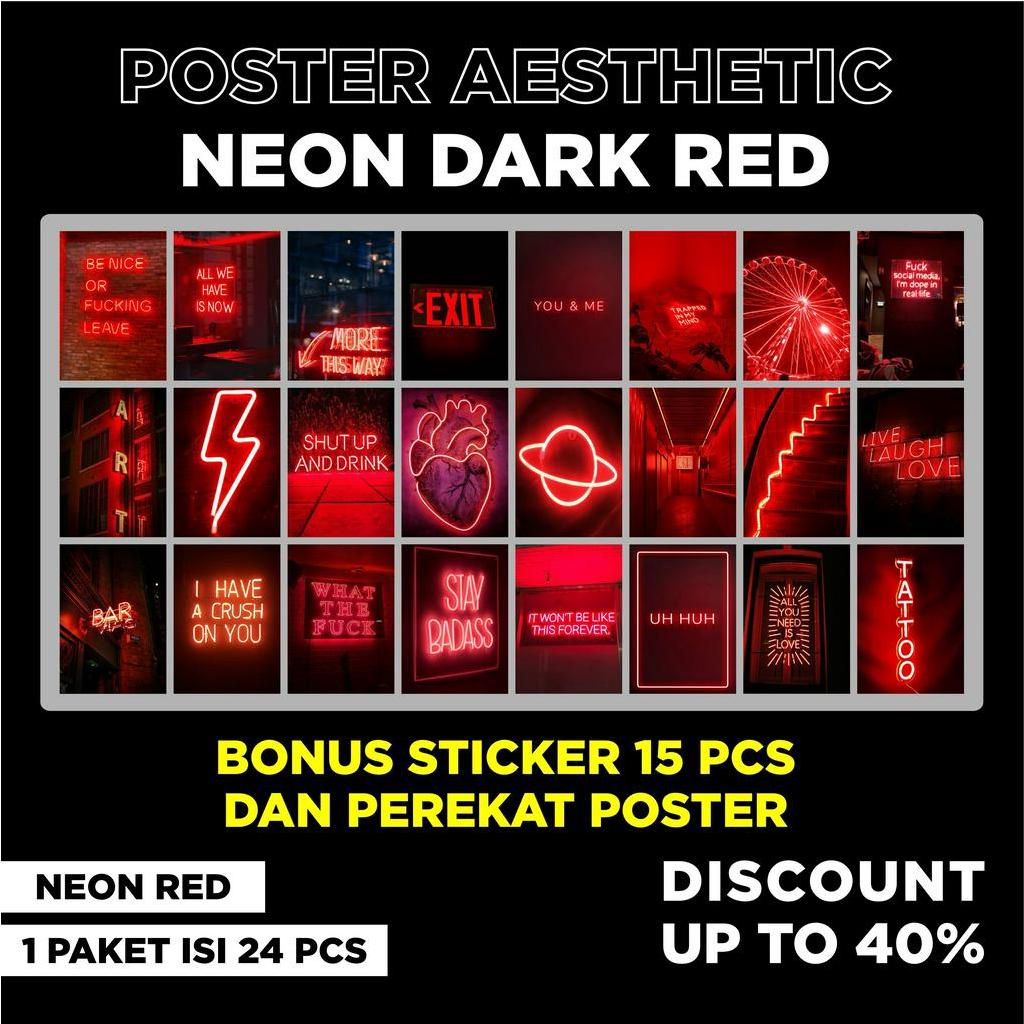 [24OCS] Poster Neon Dark Red