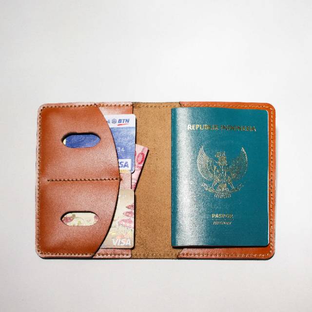 Dompet passport kulit cover passport free custom nama