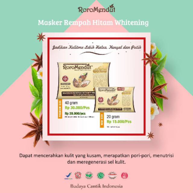 ROROMENDUT MASKER & LULUR RH WHITENING