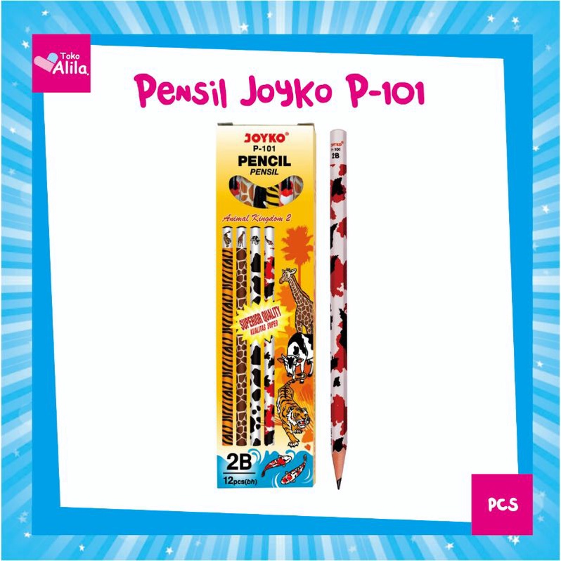 

Pencil / Pensil Joyko P-101 / 2B / Animal Kingdom