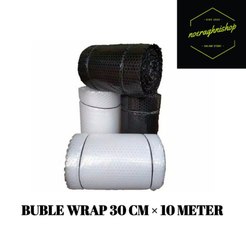 

Buble Wrap Roll | BUBLE WRAP /BUBLE WRAP ROLL HITAM 30 CM × 10 METER HITA DAN PUTIH (j&t=2 roll)