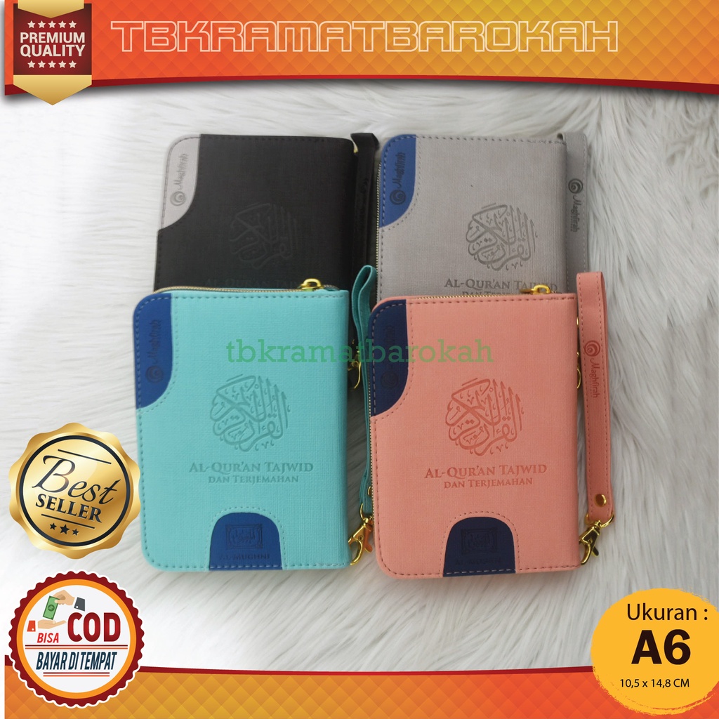 Al Quran Rainbow A6 Al-Mughni Dompet Resleting Kecil Tajwid Berwarna, Qur'an Maghfirah Pustaka, Al Q