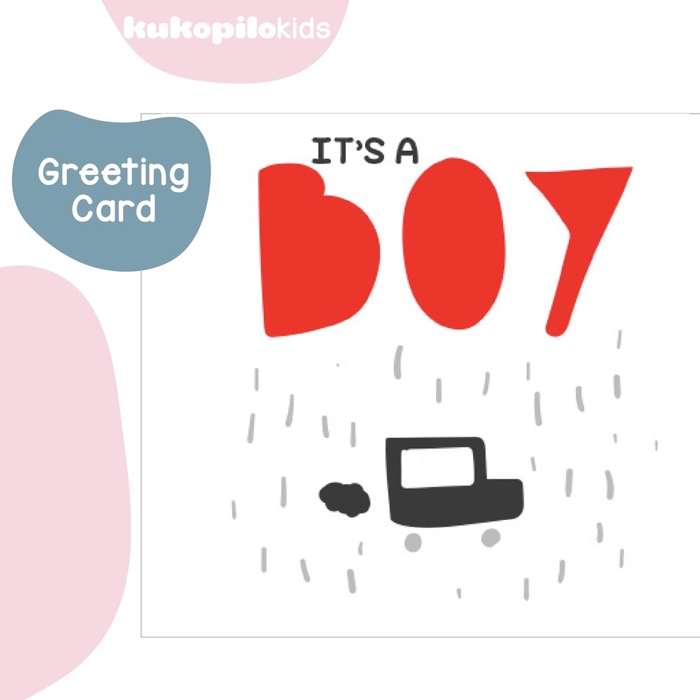 Kartu Ucapan Greeting Card Bayi Newborn Car Untuk Kado Hampers Perlengkapan Bayi Baru Lahir Kukopilokids