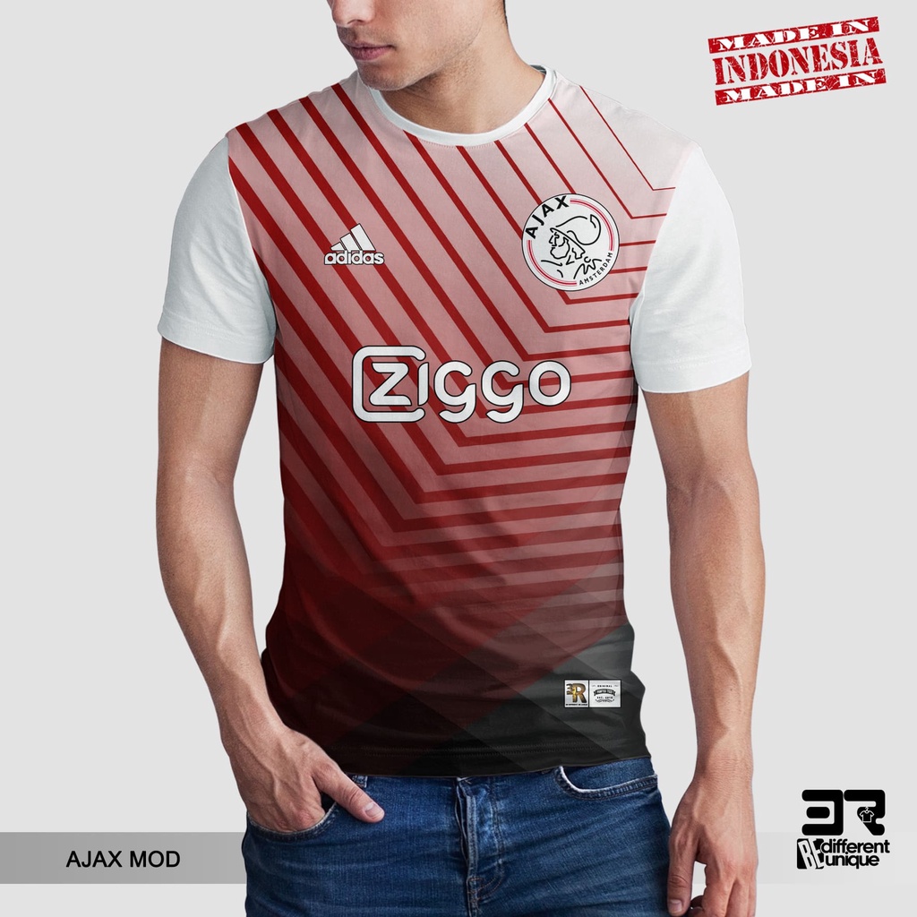 [ COD ] KAOS PRINTING GAMBAR TEAM SEPAK BOLA AJAX MOD - BAJU DISTRO ORIGINAL MOTIF UNIK ATASAN UNISE