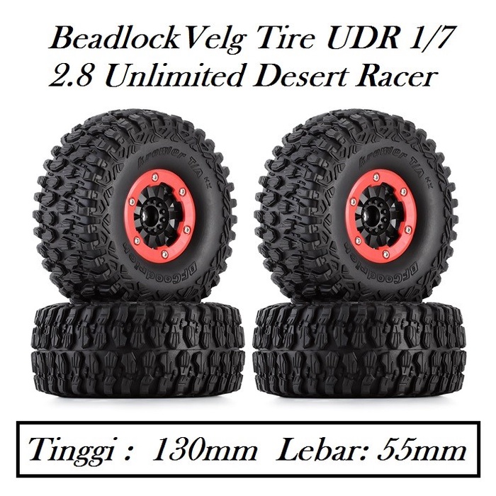 Ban Tire Traxxas UDR Unlimited Desert Racer 1/7 Beadlock Wheel rc car