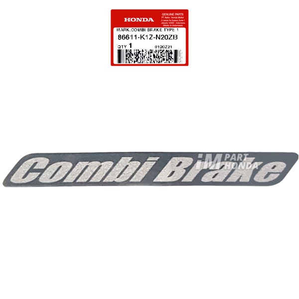 86611-K1Z-N20ZB Stiker Mark Combi Brake Type 1 PCX 160 Grey Abu Abu