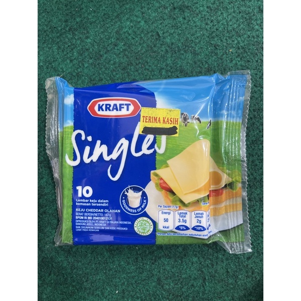 Keju Kraft Singles 10lembar 167gr