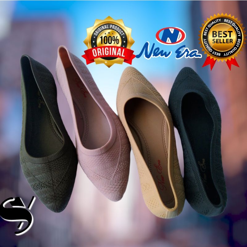 Flatshoes Sepatu New Era LB 13015 Original Karet/Jelly Wanita
