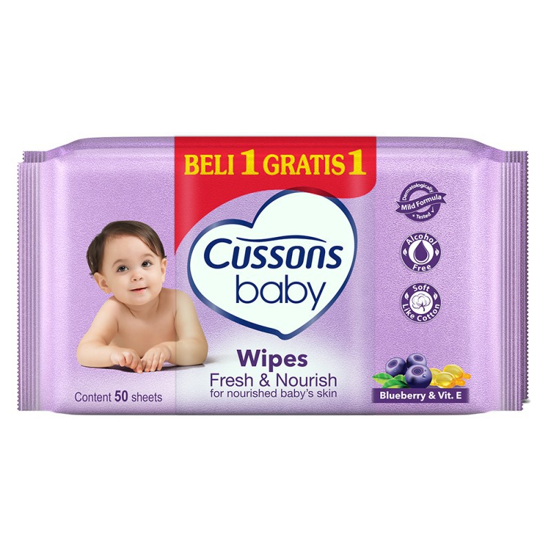 Tisu basah Cussons Baby Wipes (2pcs)