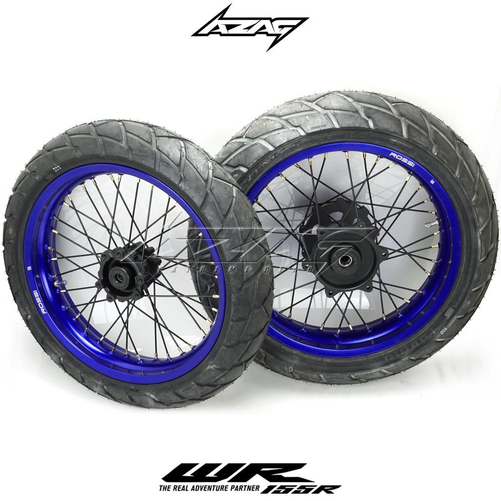 ban set ring 17 supermoto yamaha wr 155 rossi expedition zeneos blue
