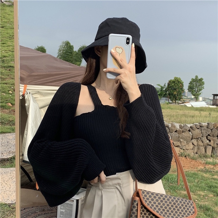 BOLERO RAJUT WANITA LIAM OVERSIZE CROP BOLERO CARDIGAN RAJUT