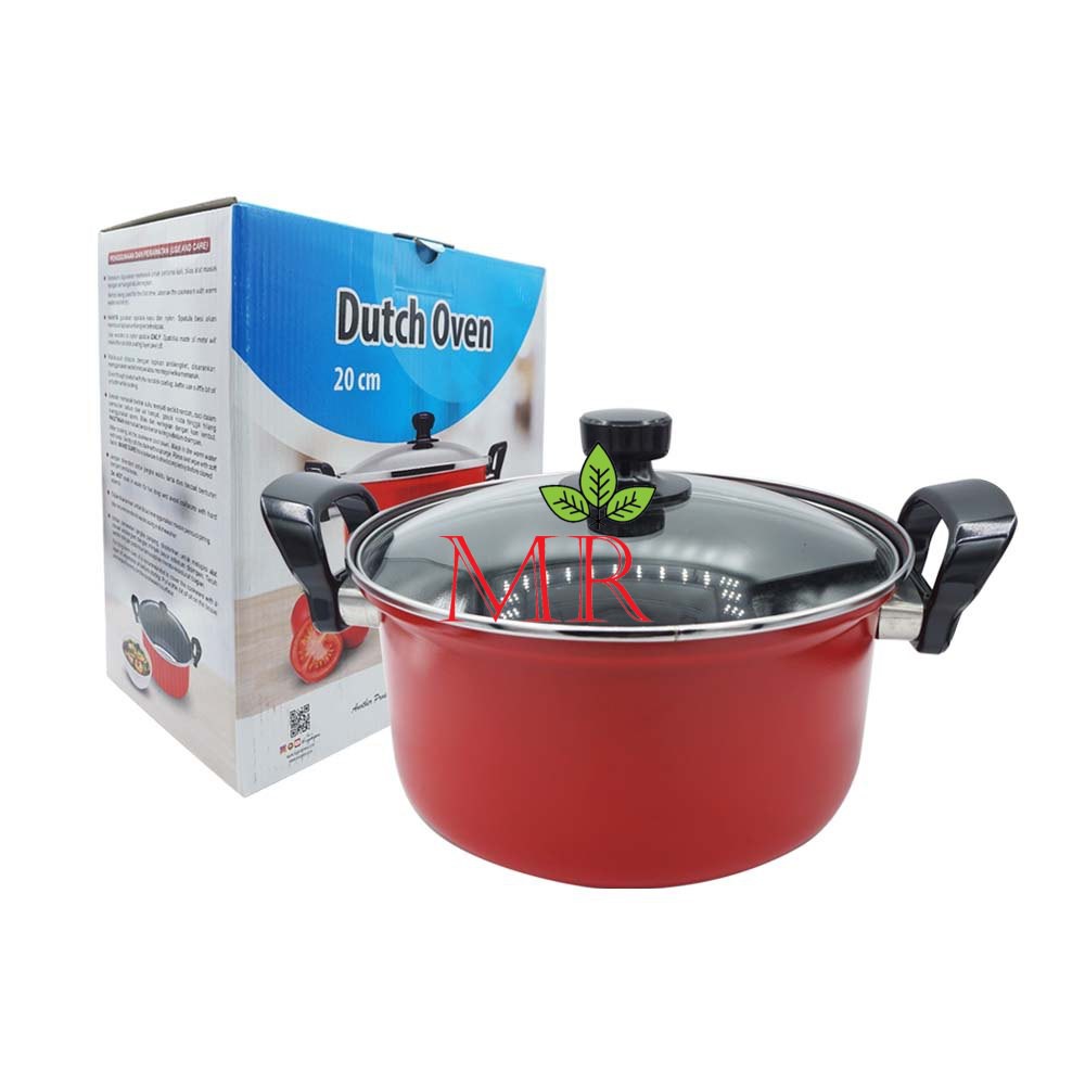 Panci Dutch Oven  Maslon Tutup Kaca