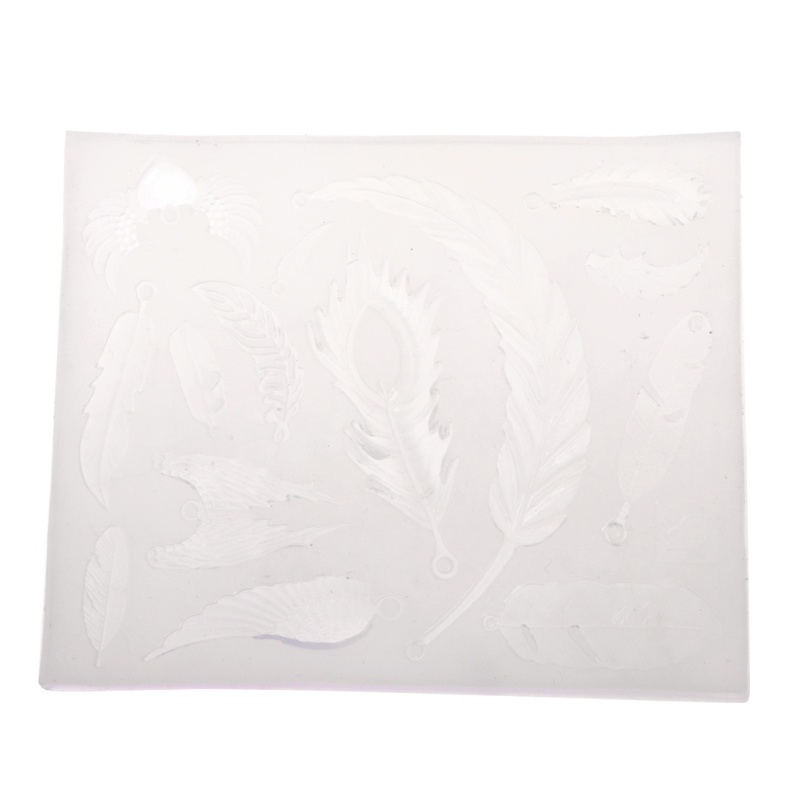 Siy Cetakan Resin Epoksi Handmade Bentuk Bulu Bahan Silikon Untuk Liontin Perhiasan