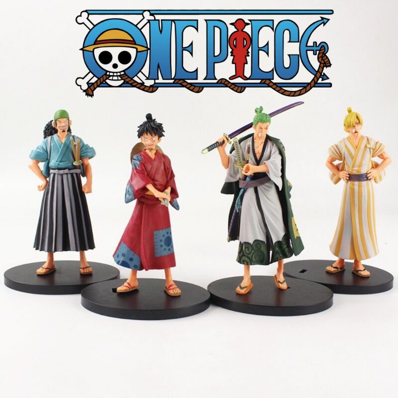 Action Figure One Piece LUFFY ZORO Wano Kimono