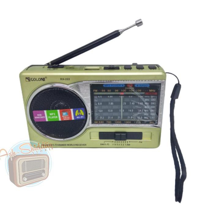 Fikashop000 | Radio Jadul Radio Portable Golon Rx 222 Radio Fm Radio Mini - Gold
