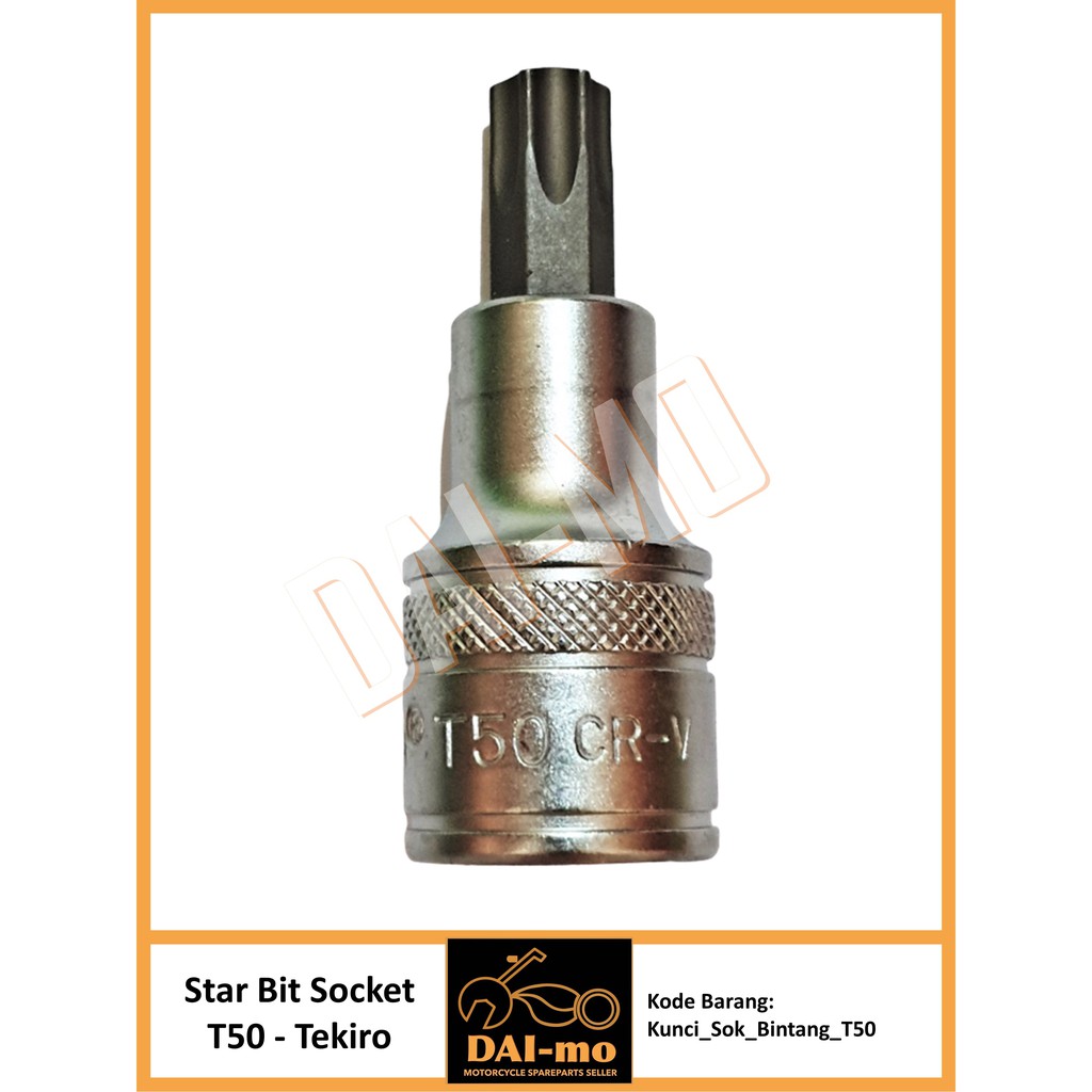 Kunci Shock Bintang T50 Tekiro Asli/ Star Bit Socket/ Kunci Sok Bintang/ Kunci Shok Bintang T50