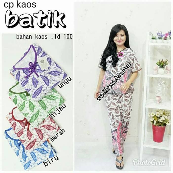 Cp Kaos Batik / Setelan Kaos / Daster Kaos Batik pekalongan