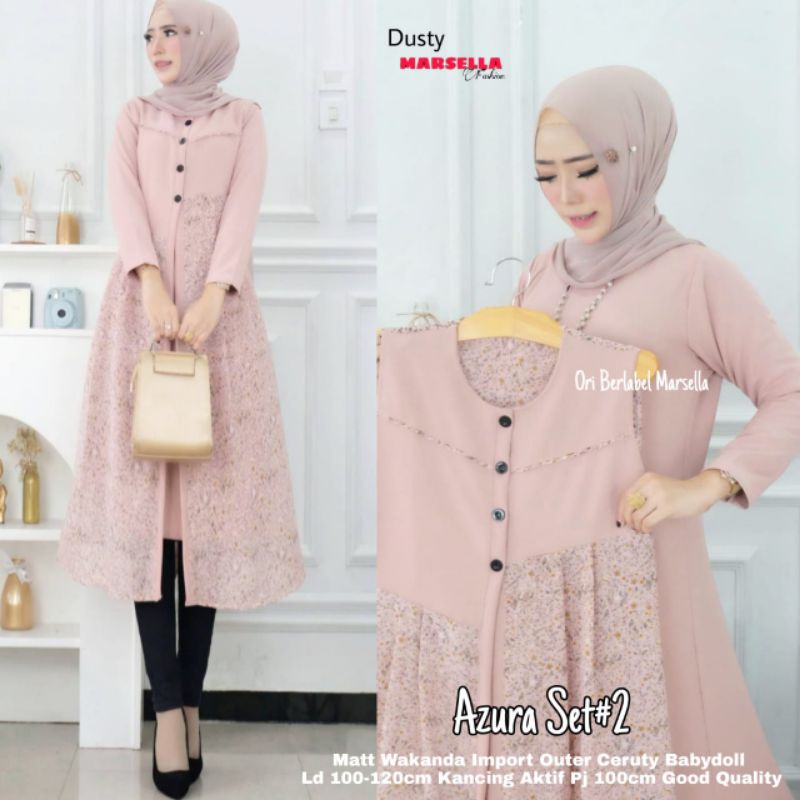 AZURA SET#2 WAKANDA IMPORT OUTER CERUTTY BABDYDOL KANCING AKTIF BY MARSELLA