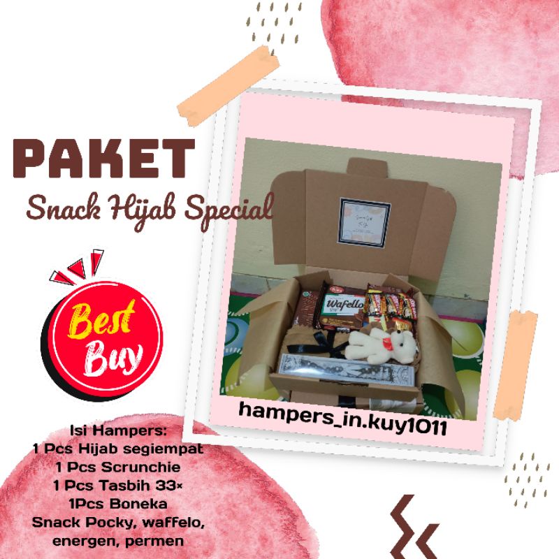 SNACK BOX HAMPERS MAKANAN MURAH TEMA BIRU MERAH UNTUK KADO SEMPRO KOMPRE WISUDA