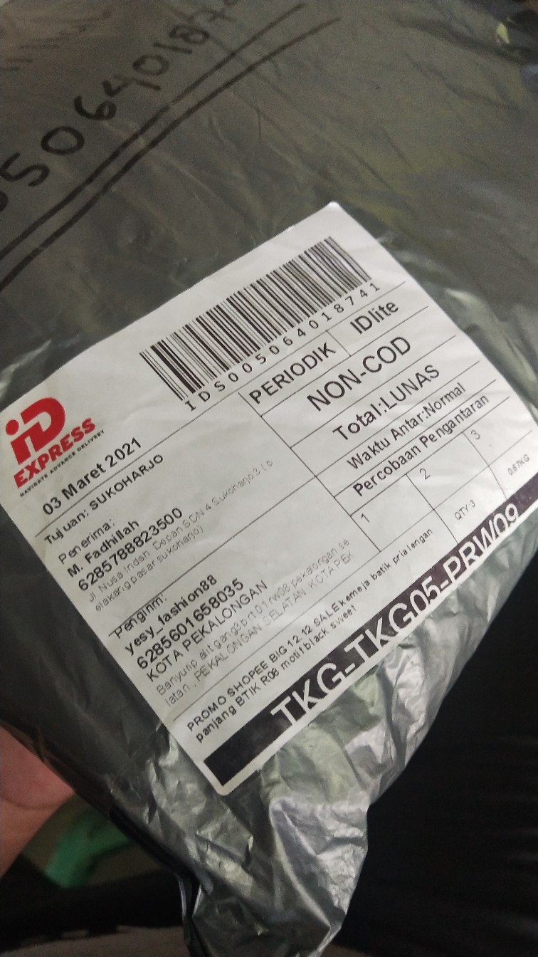 Promo Shopee Big 2.2 Sale Kemeja Batik Pria Lengan Panjang   Btik R08 Motif Black Sweet