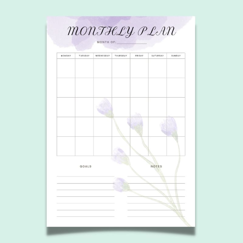 

Monthly Planner Loose Leaf A5 6/20 Ring Isi Binder Bookpaper 90 gsm Refill Binder Planner Insert Binder Insert