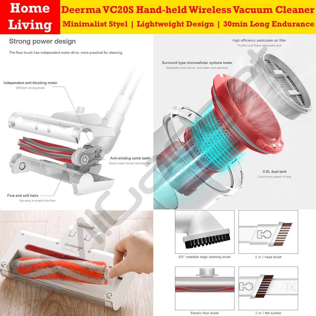 Deerma VC20 VC20S Wireless / Cordless Handheld Vacuum Cleaner