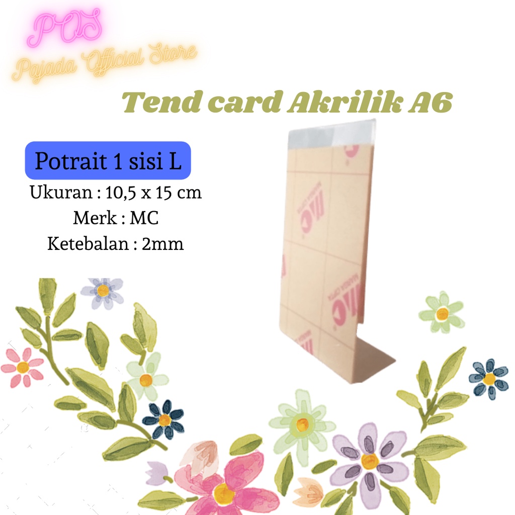 

Tend Card A6 / Akrilik A6 / Akrilik ukuran A6 / Akrilik Display