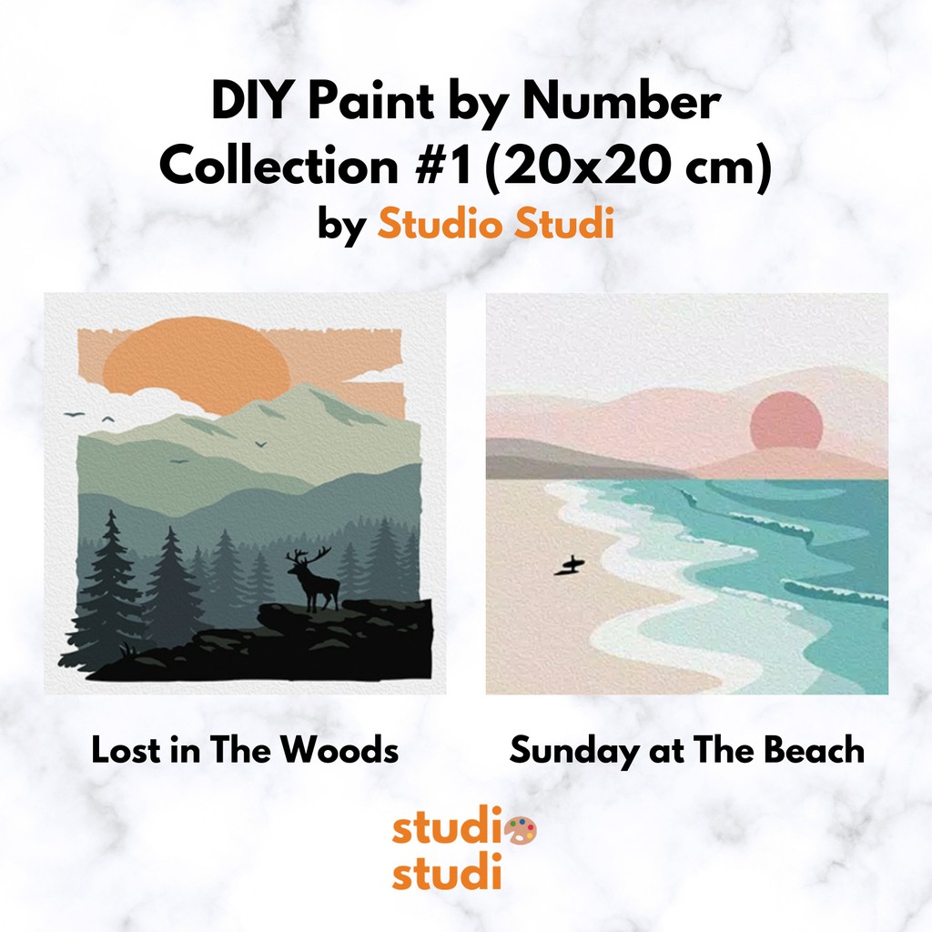 

Collection #1 DIY Paint by Number 20x20 cm by Studio Studi