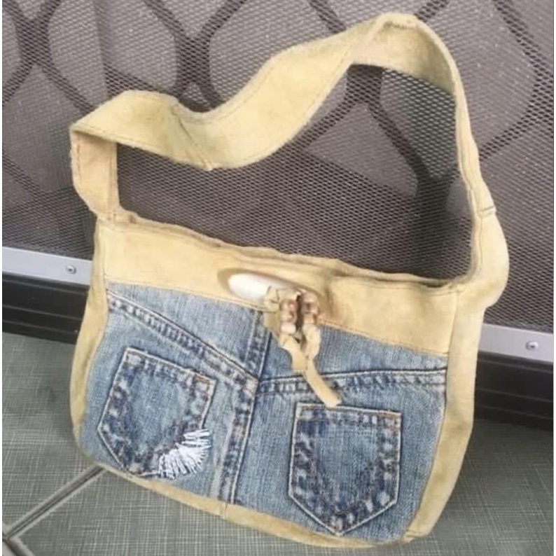 D&G Dolce & Gabbana Suede & Denim Bag