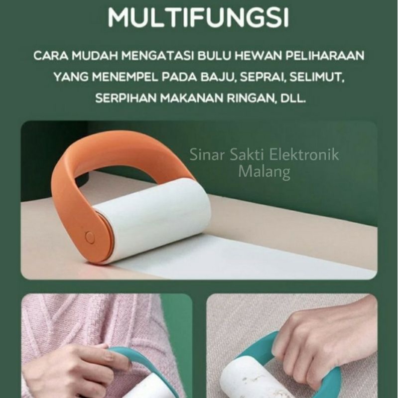 Lint Roller Pembersih Bulu Kucing Anjing Roll Pakaian Baju Bulu Hewan Sticky Roller