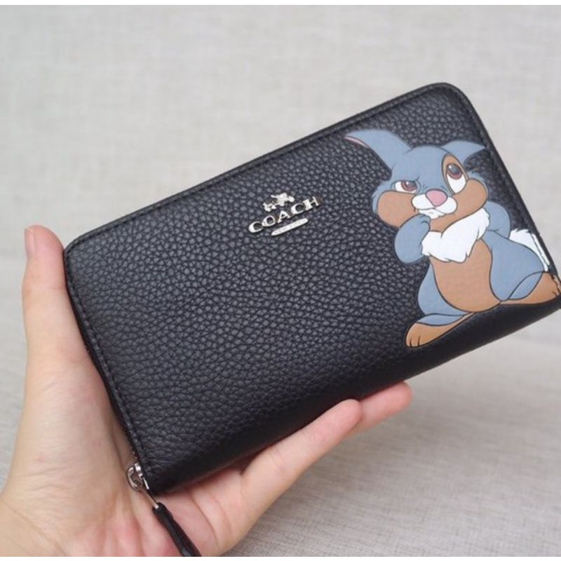 Disney X Coach Medium Zip Around Wallet With Thumper(93768)